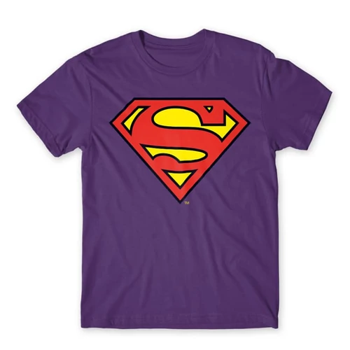 Sötétlila Superman - férfi rövid ujjú póló - Classic Logó