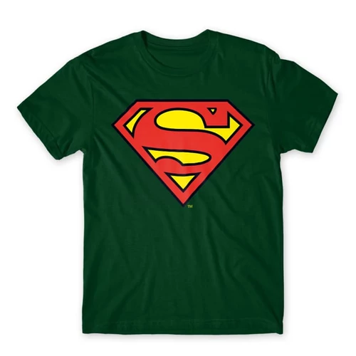 Sötétzöld Superman - férfi rövid ujjú póló - Classic Logó