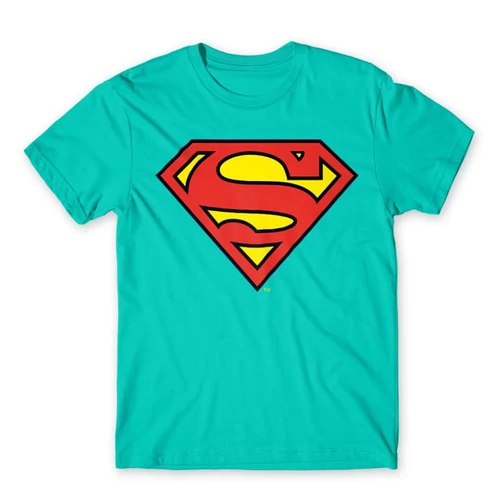 Türkiz Superman - férfi rövid ujjú póló - Classic Logó