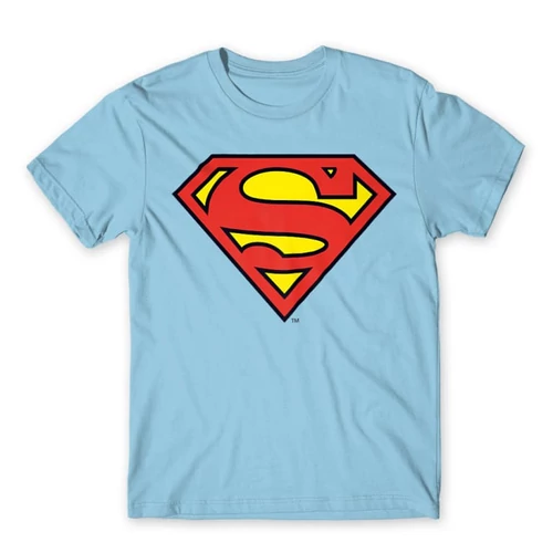Világoskék Superman - férfi rövid ujjú póló - Classic Logó