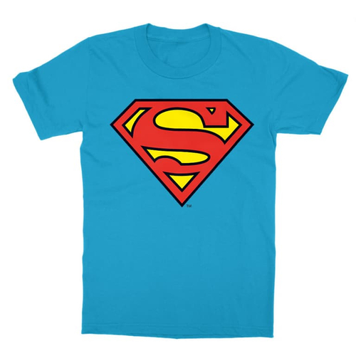Atollkék Superman - gyerek rövid ujjú póló - Classic Logó