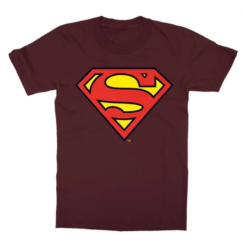 Bordó Superman - gyerek rövid ujjú póló - Classic Logó