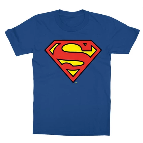 Királykék Superman - gyerek rövid ujjú póló - Classic Logó