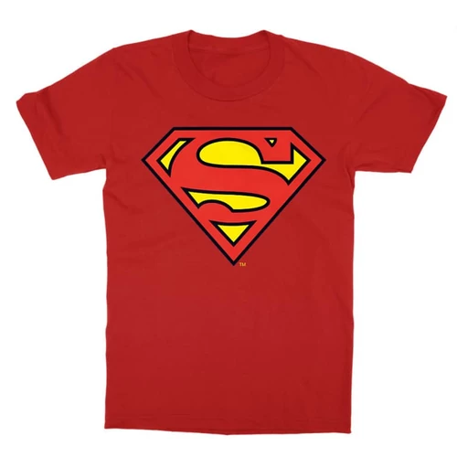 Piros Superman - gyerek rövid ujjú póló - Classic Logó
