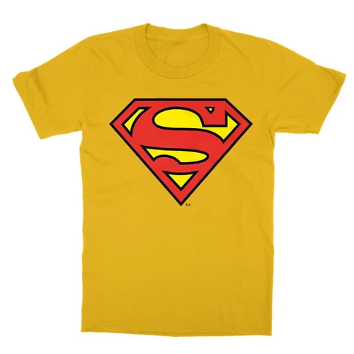 Sárga Superman - gyerek rövid ujjú póló - Classic Logó