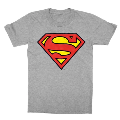Sportszürke Superman - gyerek rövid ujjú póló - Classic Logó