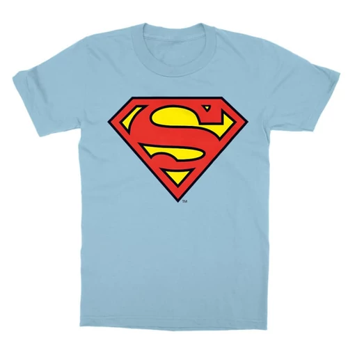 Világoskék Superman - gyerek rövid ujjú póló - Classic Logó