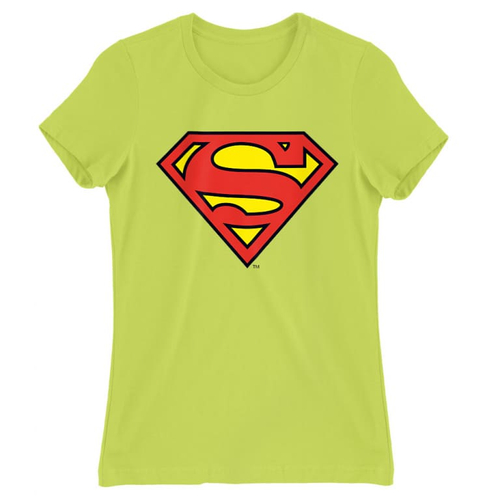 Almazöld Superman - női rövid ujjú póló - Classic Logó