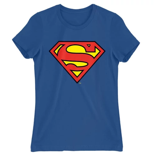 Királykék Superman - női rövid ujjú póló - Classic Logó