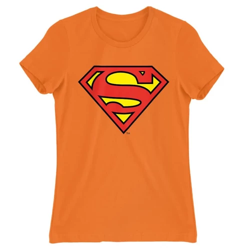 Narancs Superman - női rövid ujjú póló - Classic Logó