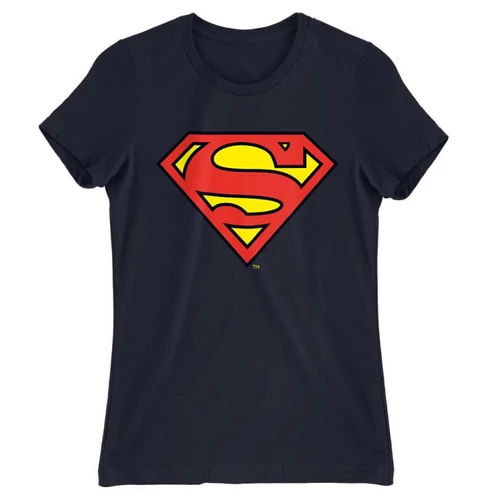 Sötétkék Superman - női rövid ujjú póló - Classic Logó