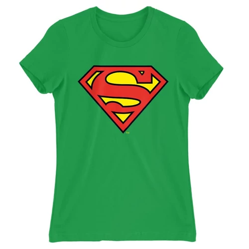 Zöld Superman - női rövid ujjú póló - Classic Logó
