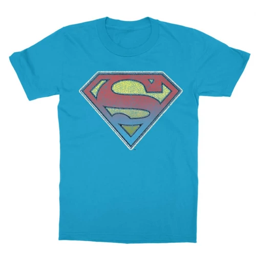 Atollkék Superman gyerek rövid ujjú póló - Superman gradient logo