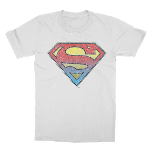 Fehér Superman gyerek rövid ujjú póló - Superman gradient logo