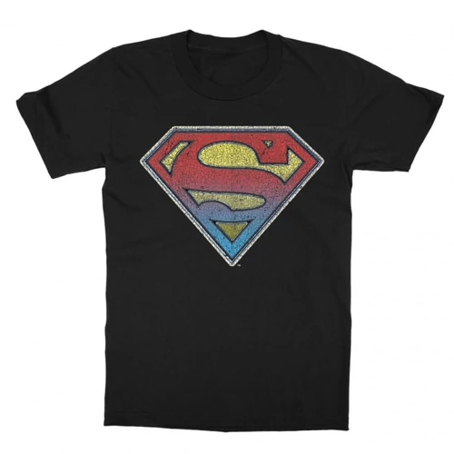 Fekete Superman gyerek rövid ujjú póló - Superman gradient logo