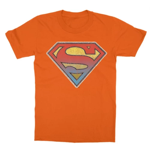 Narancs Superman gyerek rövid ujjú póló - Superman gradient logo