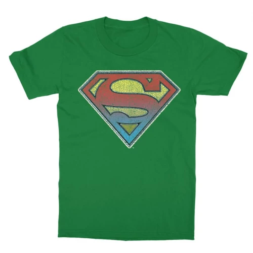 Zöld Superman gyerek rövid ujjú póló - Superman gradient logo