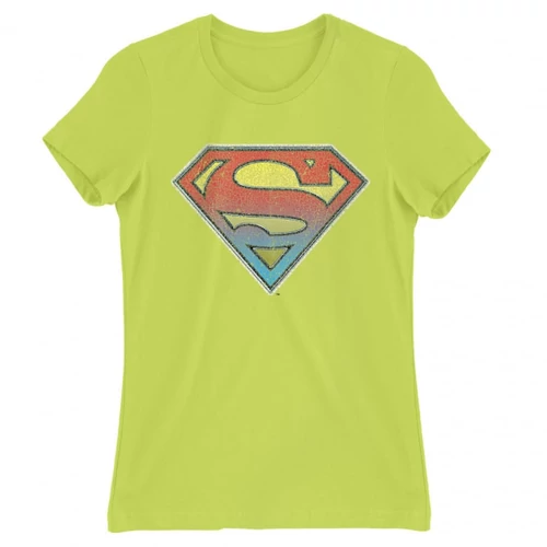 Almazöld Superman női rövid ujjú póló - Superman gradient logo