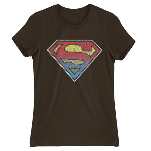 Barna Superman női rövid ujjú póló - Superman gradient logo