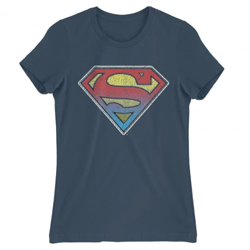 Denim Superman női rövid ujjú póló - Superman gradient logo