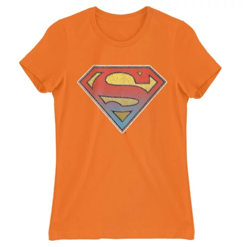 Narancs Superman női rövid ujjú póló - Superman gradient logo