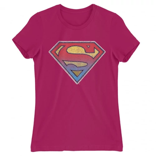 Pink Superman női rövid ujjú póló - Superman gradient logo