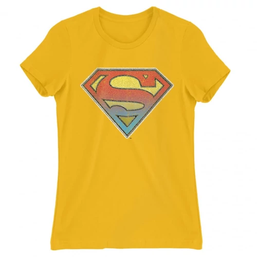 Sárga Superman női rövid ujjú póló - Superman gradient logo
