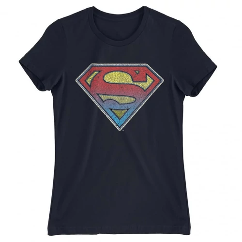 Sötétkék Superman női rövid ujjú póló - Superman gradient logo
