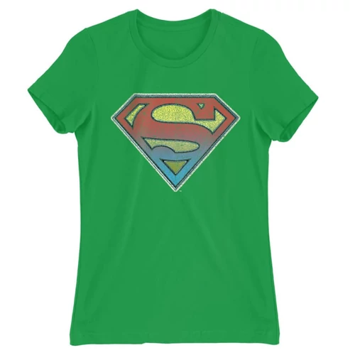 Zöld Superman női rövid ujjú póló - Superman gradient logo