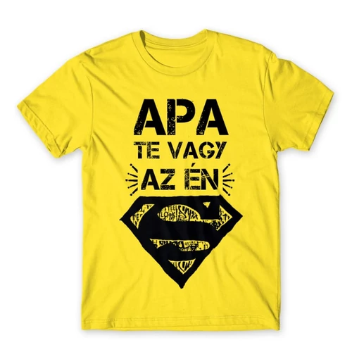 Citromsárga Apa te vagy az én Superman-em - férfi rövid ujjú póló