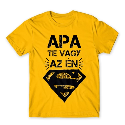 Sárga Apa te vagy az én Superman-em - férfi rövid ujjú póló