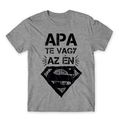 Sportszürke Apa te vagy az én Superman-em - férfi rövid ujjú póló