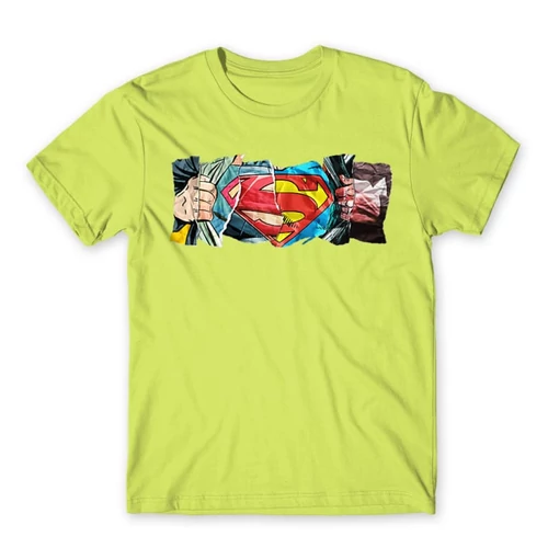 Almazöld Superman férfi rövid ujjú póló - Superman Comic