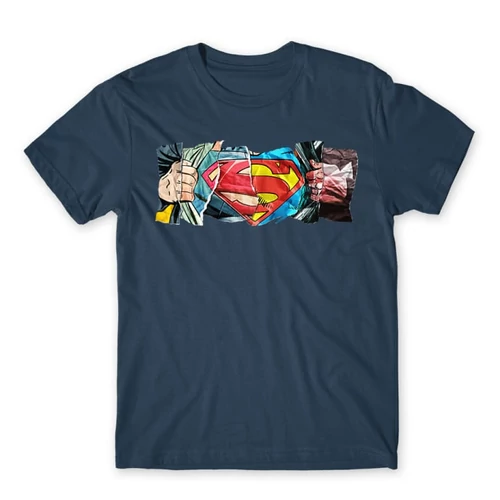 Denim Superman férfi rövid ujjú póló - Superman Comic