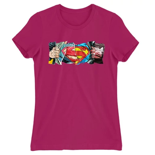 Pink Superman női rövid ujjú póló - Superman Comic