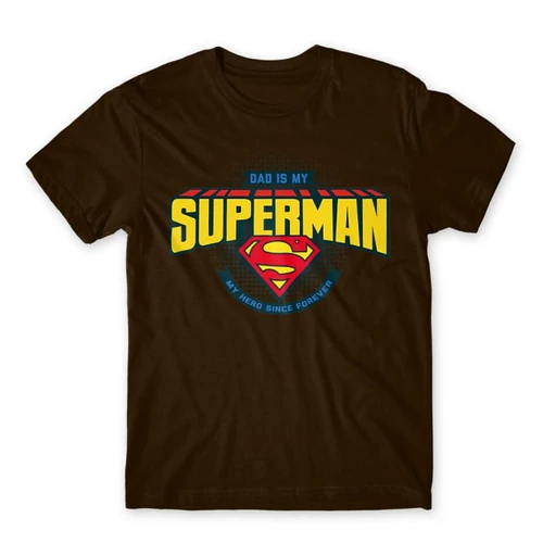 Barna Dad is my Superman - DC Comics - férfi rövid ujjú póló