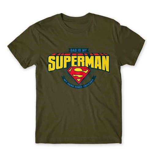 Khaki Dad is my Superman - DC Comics - férfi rövid ujjú póló