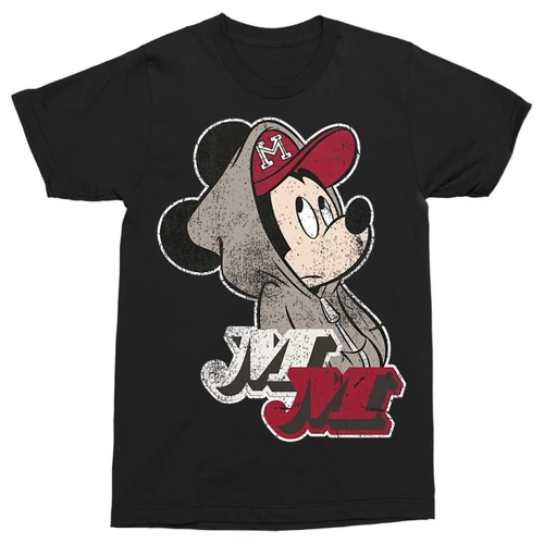Fekete Mickey egér férfi rövid ujjú póló - Mickey Mouse Hip-Hop