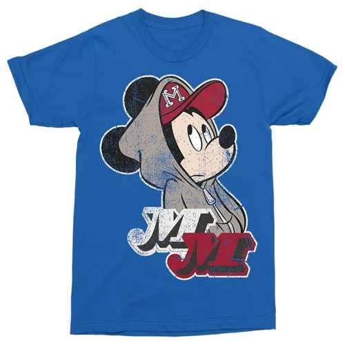 Királykék Mickey egér férfi rövid ujjú póló - Mickey Mouse Hip-Hop