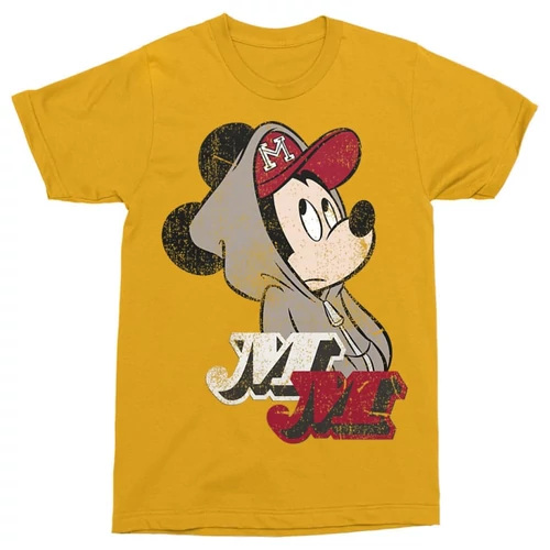 Sárga Mickey egér férfi rövid ujjú póló - Mickey Mouse Hip-Hop