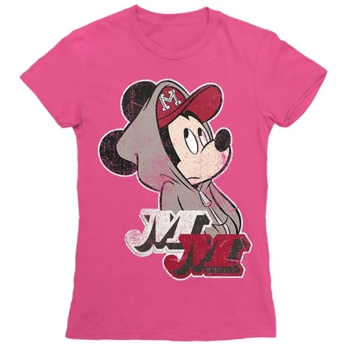 Pink Mickey egér női rövid ujjú póló - Mickey Mouse Hip-Hop