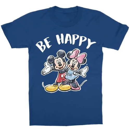 Királykék Minnie gyerek rövid ujjú póló - Minnie and Mickey Be Happy
