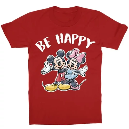 Piros Minnie gyerek rövid ujjú póló - Minnie and Mickey Be Happy