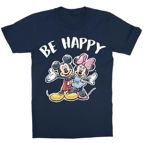 Sötétkék Minnie gyerek rövid ujjú póló - Minnie and Mickey Be Happy