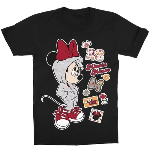 Fekete Minnie gyerek rövid ujjú póló - Minnie Mouse Hip-Hop
