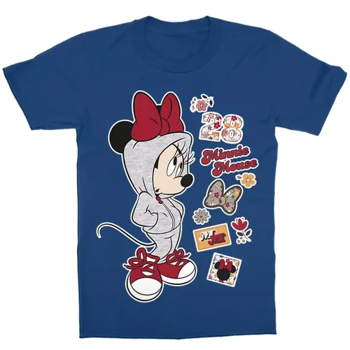 Királykék Minnie gyerek rövid ujjú póló - Minnie Mouse Hip-Hop