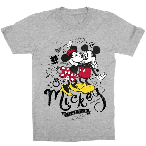 Sportszürke Minnie gyerek rövid ujjú póló - Retro Minnie and Mickey