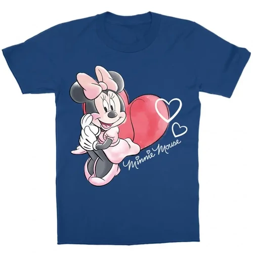 Királykék Minnie gyerek rövid ujjú póló - Minnie Mouse Watercolor