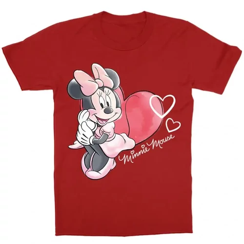 Piros Minnie gyerek rövid ujjú póló - Minnie Mouse Watercolor