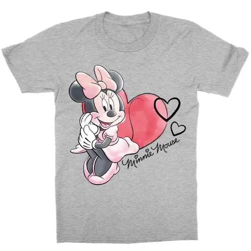 Sportszürke Minnie gyerek rövid ujjú póló - Minnie Mouse Watercolor